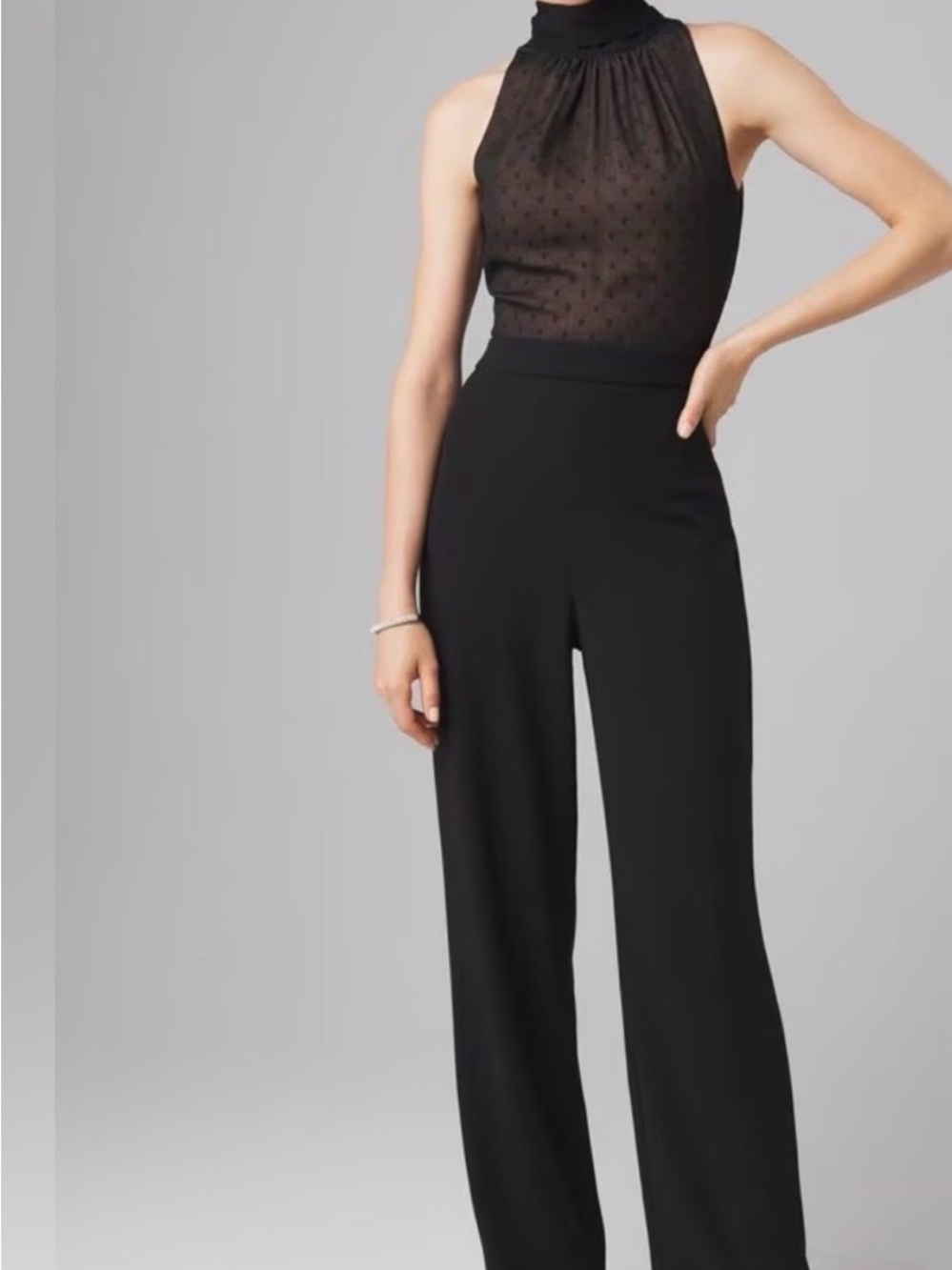 WHBM Swiss Dot Jumpsuit SIZE 10